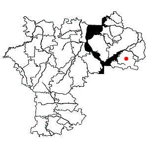 Схема распространения катаброзочки низкой на территории Ульяновской области