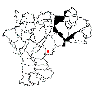 Схема распространения сфагнума скрученного на территории Ульяновской области