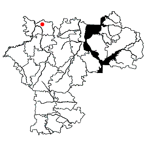 Схема распространения баранца обыкновенного на территории Ульяновской области