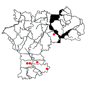 Схема распространения заразихи уральской на территории Ульяновской области
